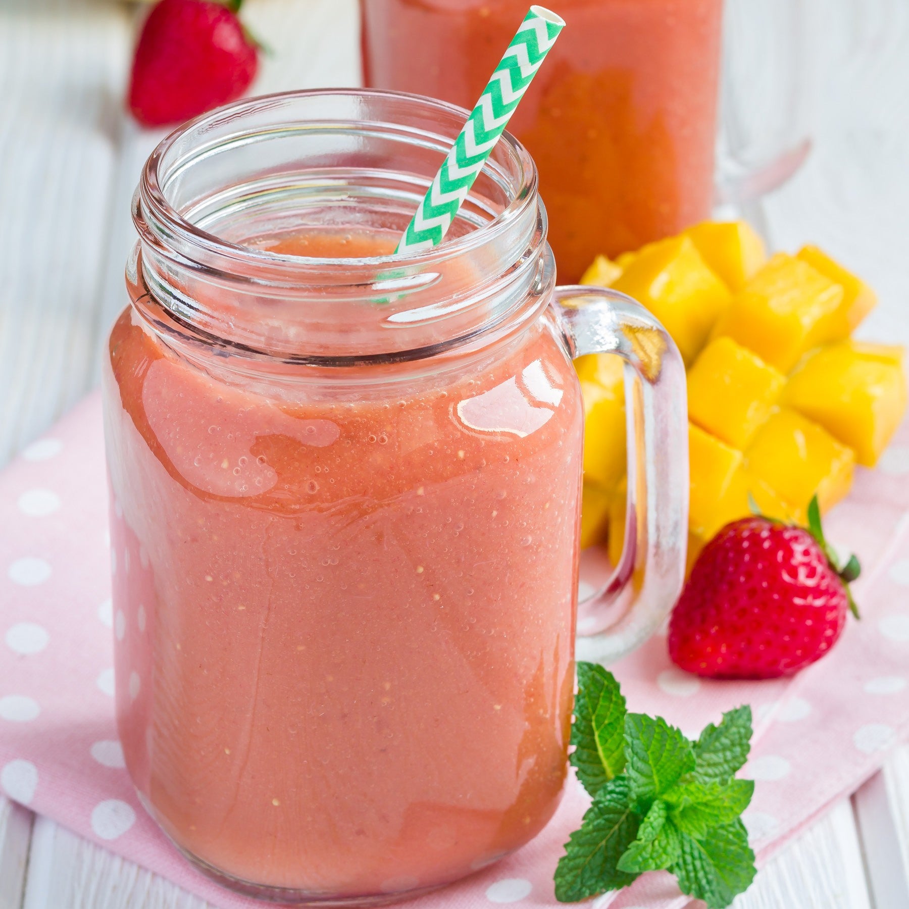 Frozen Mango Strawberry lemonade