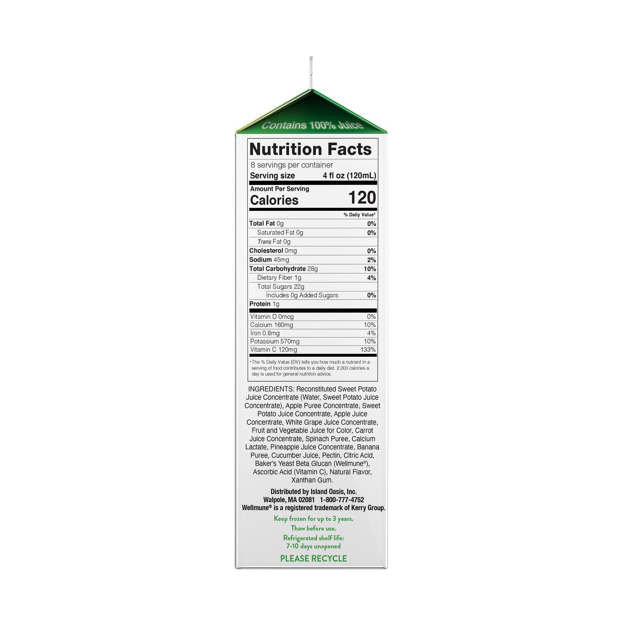 Plus Tropical Greens Frozen Beverage Mix