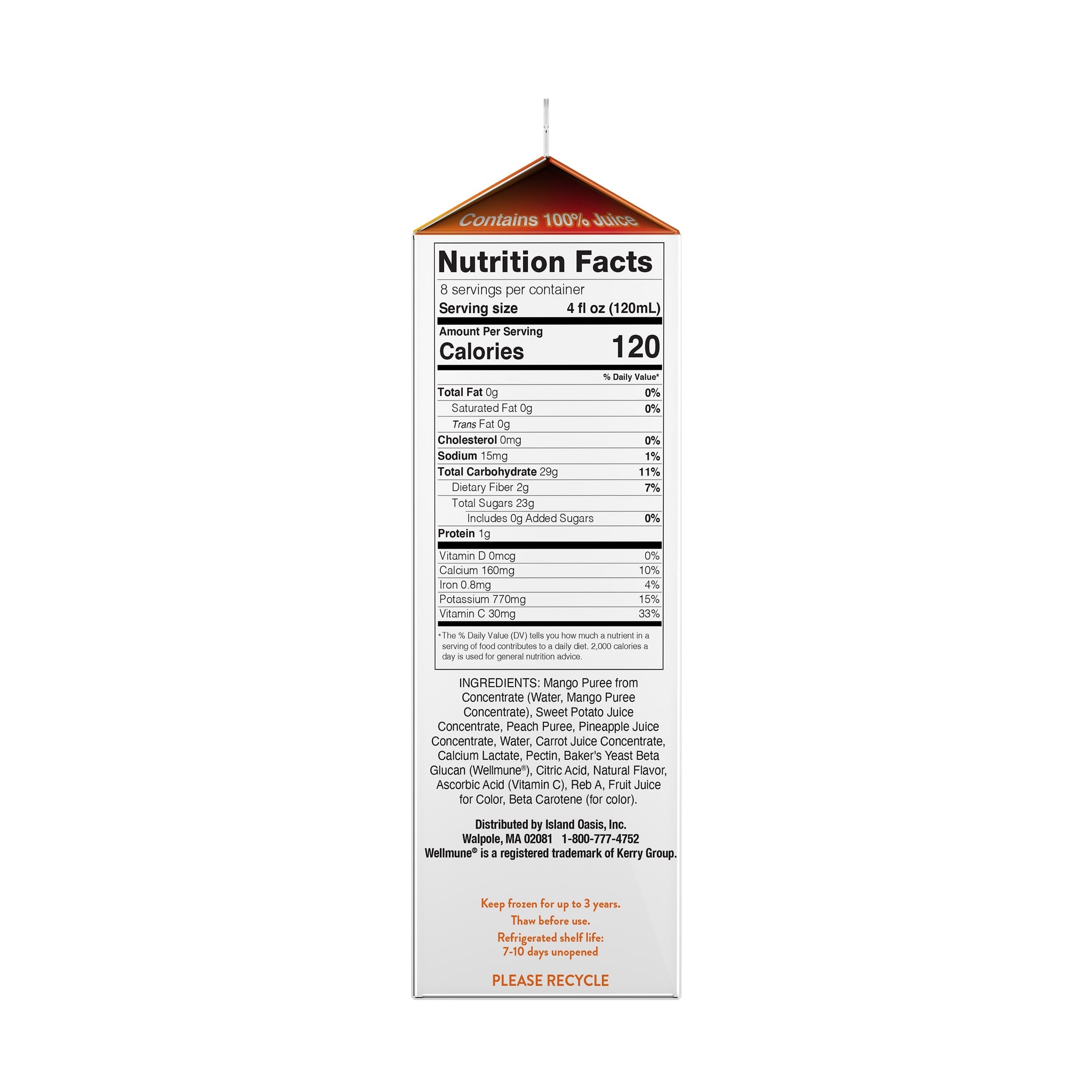 Plus Mango Peach Frozen
Beverage Mix