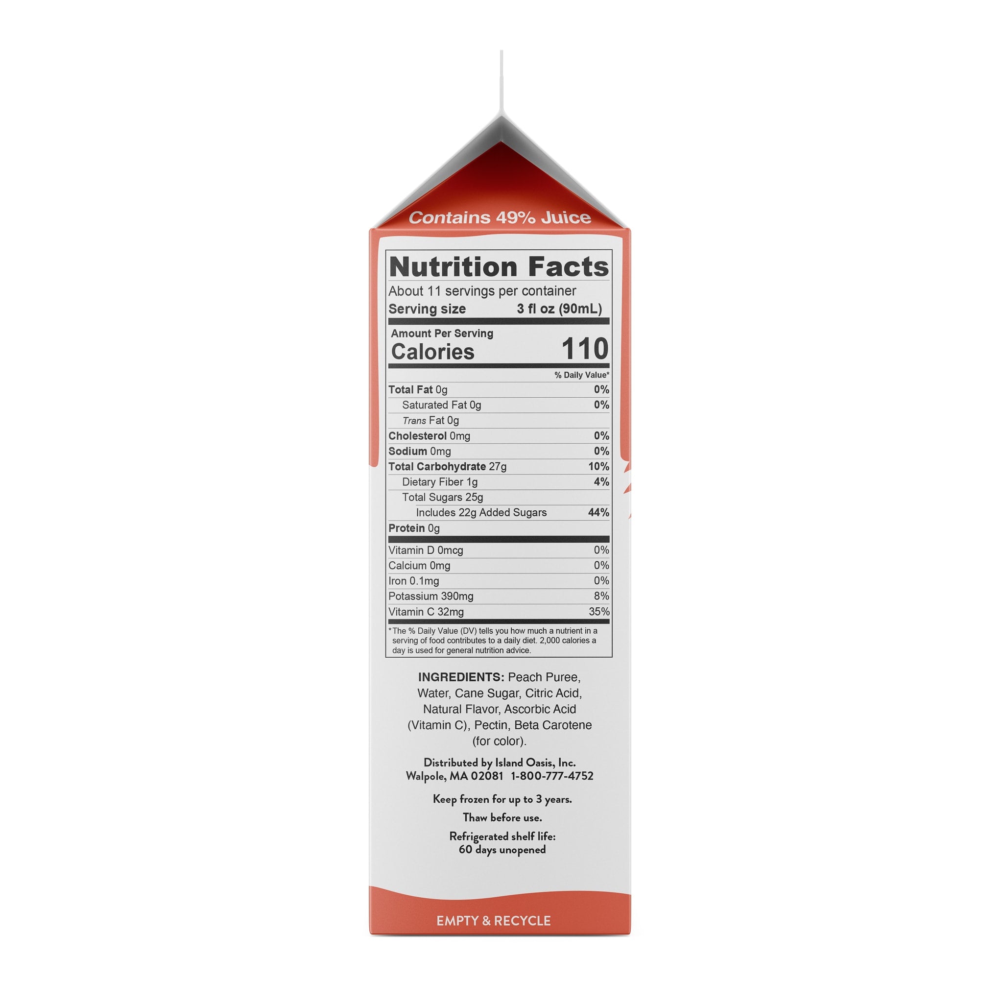 Peach Frozen Beverage Mix