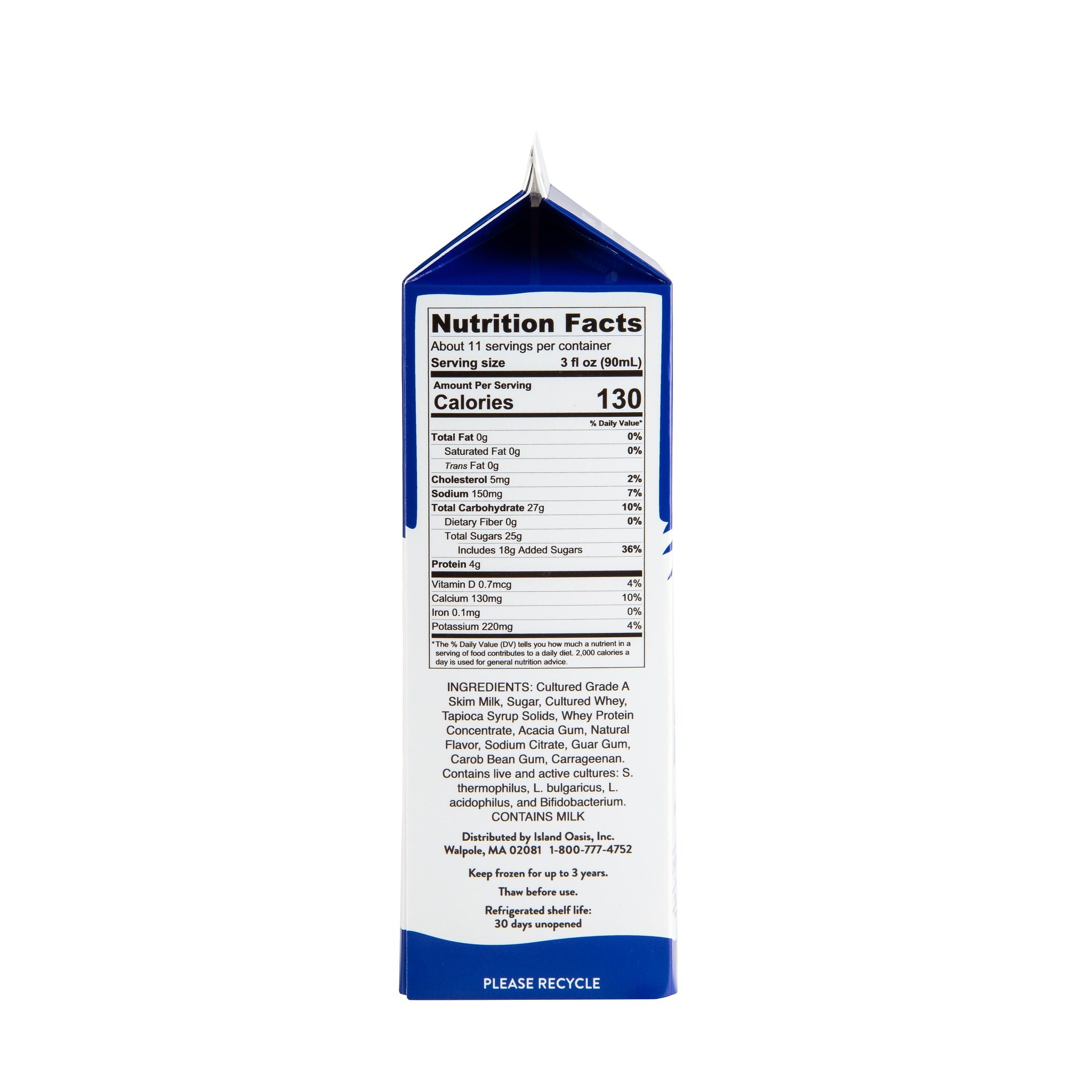 Non Fat Yogurt Frozen Beverage Mix
