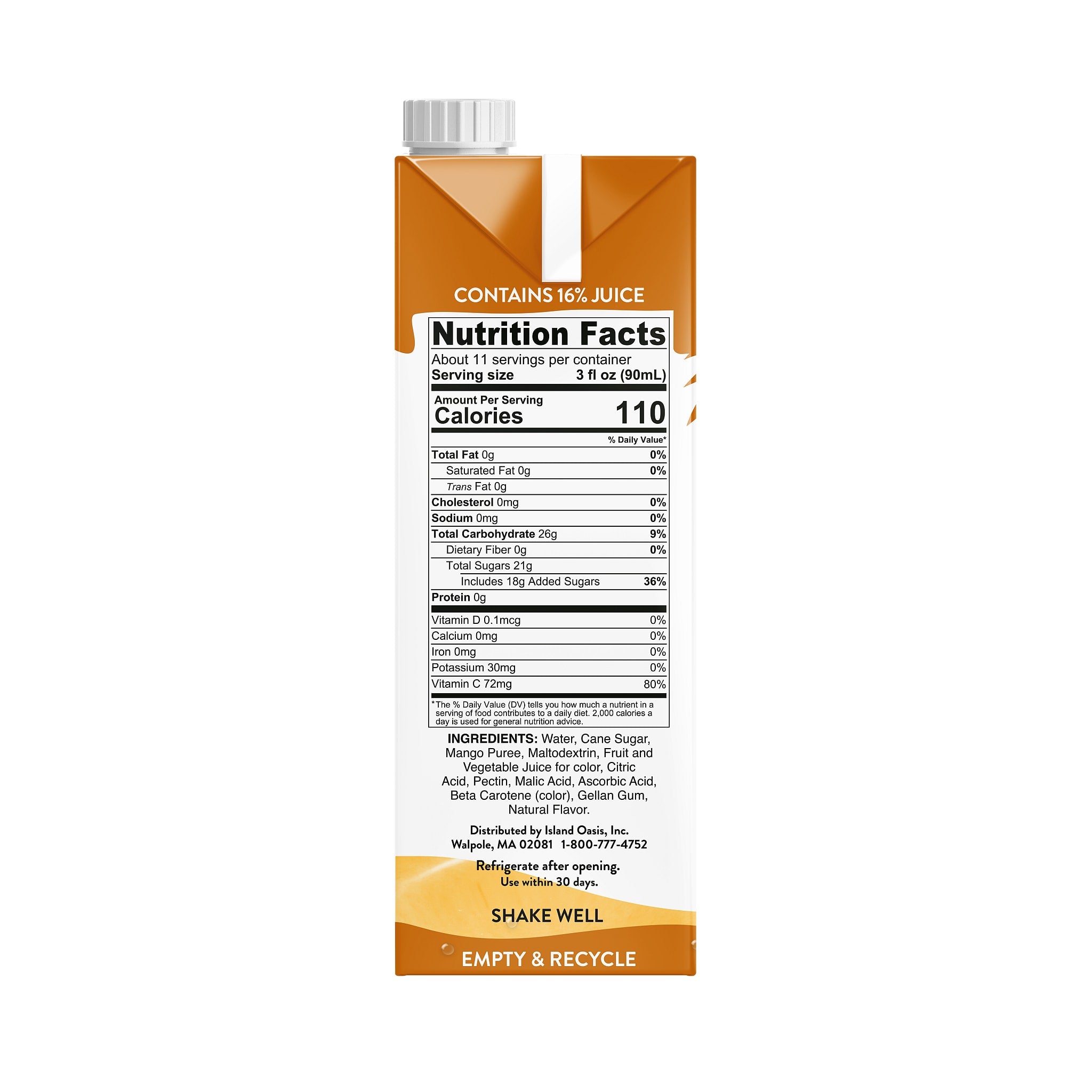 Mango Fruit Puree Beverage Mix