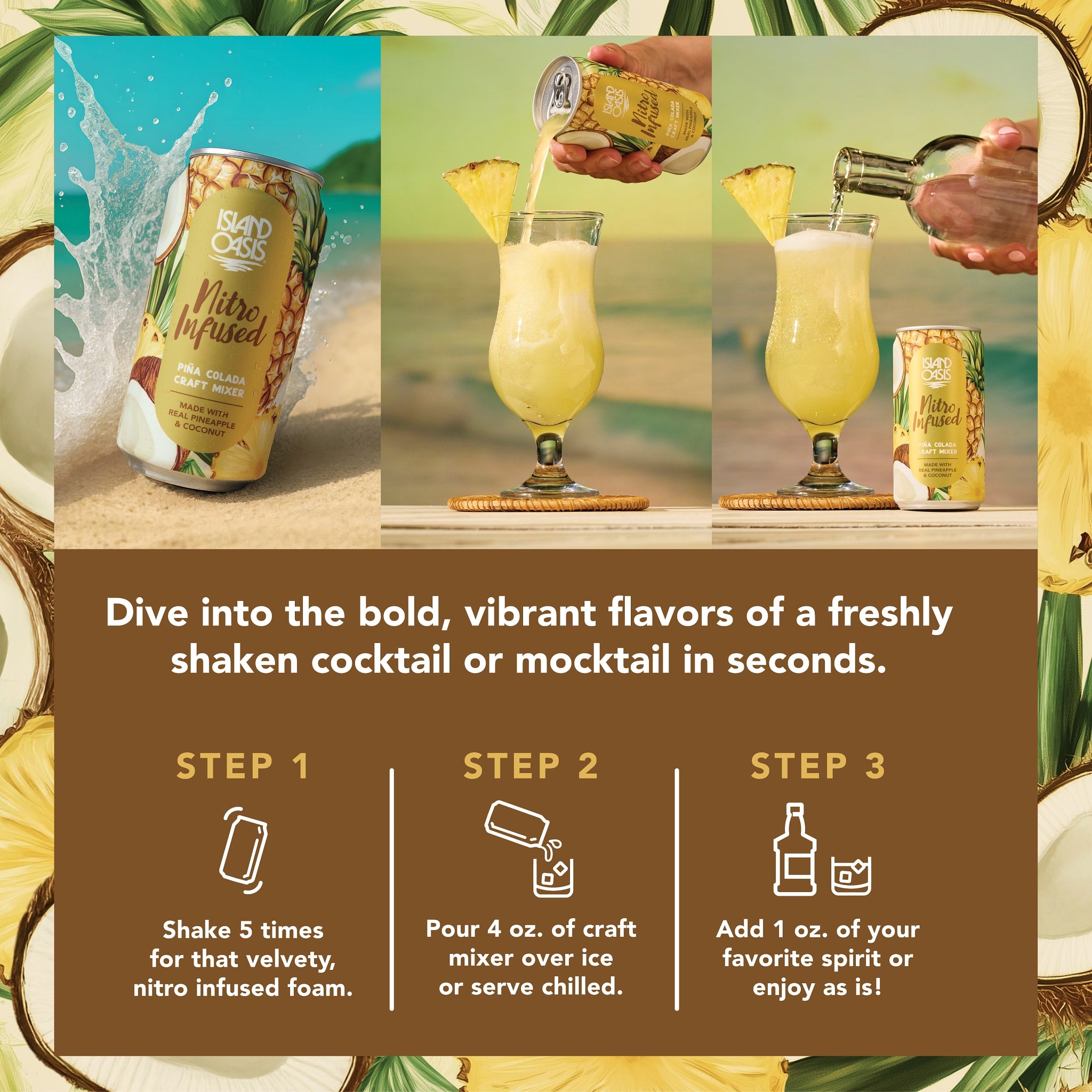 Nitro Infused Piña Colada Craft Mixer